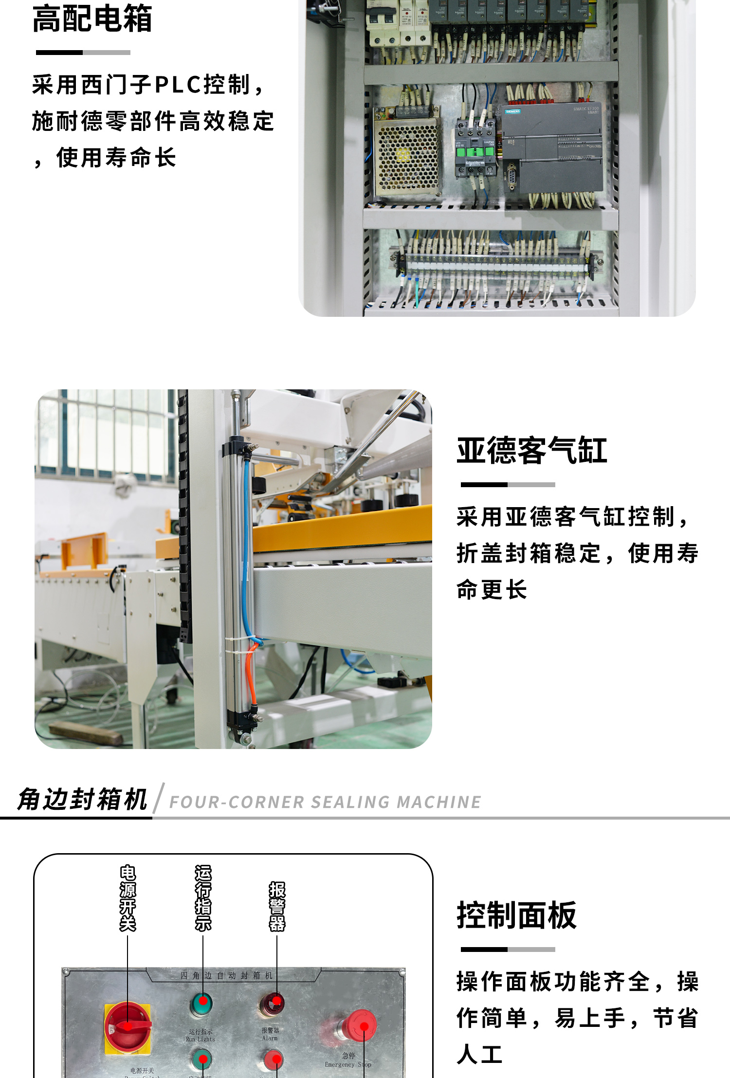 全自动折盖工字型封箱机细节图